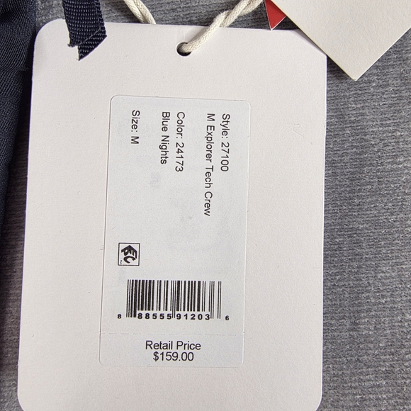 Obermeyer Explorer Tech Crew Sweater Mens M Polartec Power Air Blue Nights NWT - Picture 12 of 14